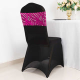 Elevate Your Event with Fuchsia Silver Wave Chair Sash Bands
